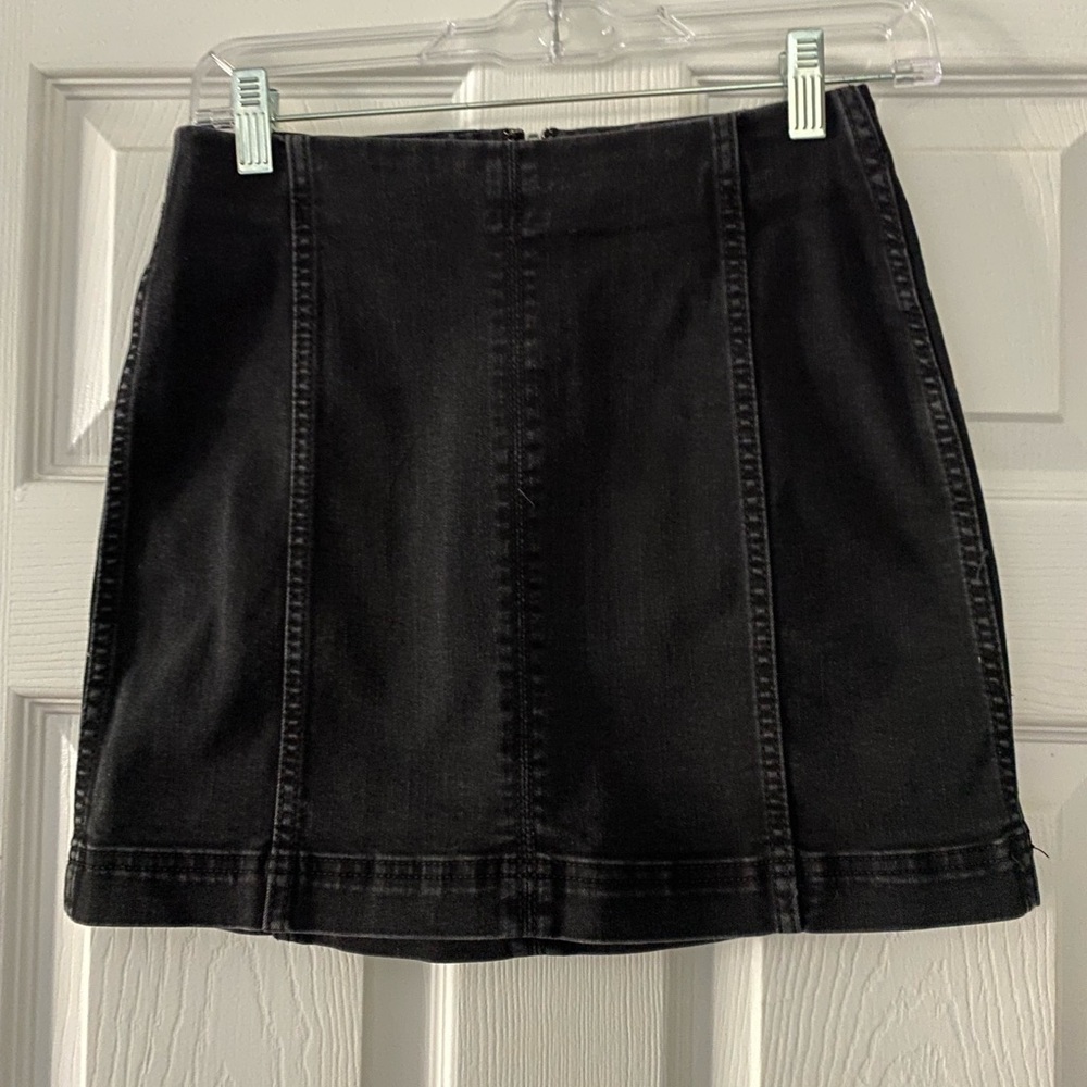 Black jean skirt
